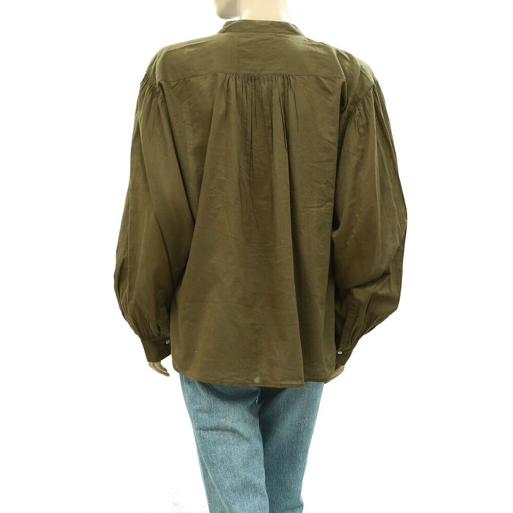 Buck Mason Heirloom Cotton Ojai Shirt Tunic Top Bronze Brown Oversized S 285929 - Picture 8 of 9